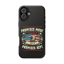 DistinctInk Tough Case for iPhone, Compatible with MagSafe Charging | Trump - Promises Made, Promises Kept | Conservative