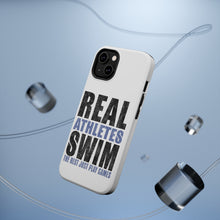 DistinctInk ToughCase for Apple iPhone, Compatible with MagSafe Charging - Real Athletes Swim Rest Play Games