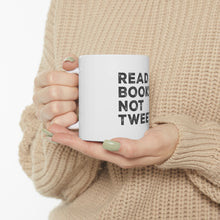 DistinctInk Glossy White Coffee / Tea Mug - Read Books, Not Tweets