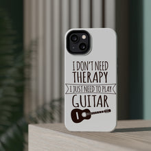 DistinctInk ToughCase for Apple iPhone, Compatible with MagSafe Charging - Don't Need Therapy Need to Play Guitar