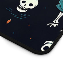 DistinctInk Desk Mat with Haunted Skeleton Crew Design for Halloween