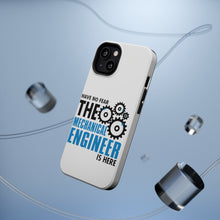 DistinctInk ToughCase for Apple iPhone, Compatible with MagSafe Charging - No Fear Mechanical Engineer is Here