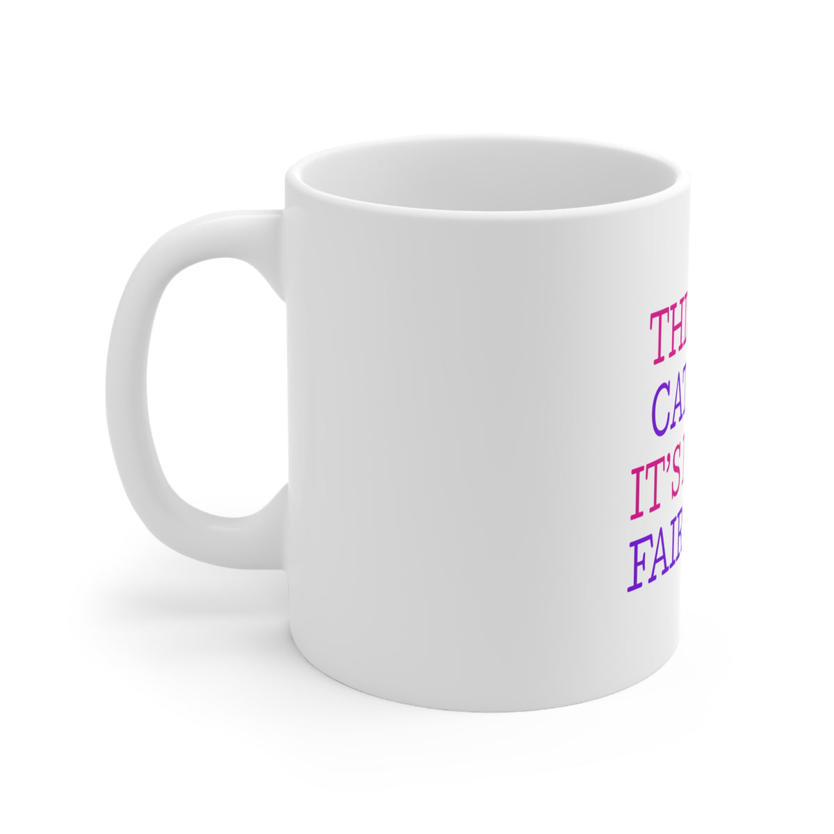 Glossy White Coffee / Tea Mug - This Isn't Cat Hair It's Feline Fairy Dust, view 2