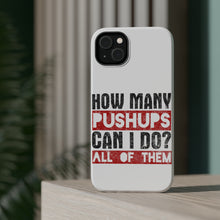 DistinctInk ToughCase for Apple iPhone, Compatible with MagSafe Charging - How Many Pushups? All of Them