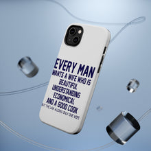 DistinctInk ToughCase for Apple iPhone, Compatible with MagSafe Charging - Every Man Wants Wife Who is Beautiful