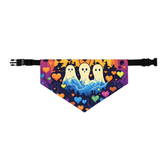 DistinctInk Adjustable Pet Banana Collar with A Life Of Adventure Design for Halloween LGBTQ+ Pride