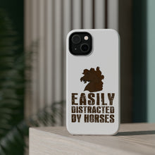DistinctInk ToughCase for Apple iPhone, Compatible with MagSafe Charging - Easily Distracted By Horses