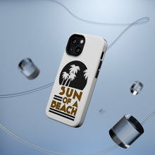 DistinctInk ToughCase for Apple iPhone, Compatible with MagSafe Charging - Sun of a Beach