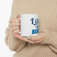 DistinctInk Glossy White Coffee / Tea Mug - Life's a Beach