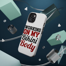 DistinctInk ToughCase for Apple iPhone, Compatible with MagSafe Charging - Working On My Bikini Body