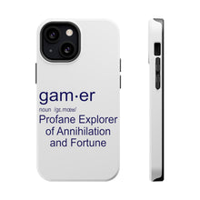 DistinctInk ToughCase for Apple iPhone, Compatible with MagSafe Charging - Gamer Dictionary Definition Profane Explorer
