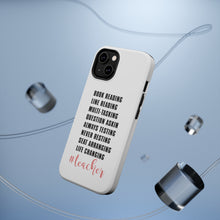 DistinctInk ToughCase for Apple iPhone, Compatible with MagSafe Charging - Teacher Book Reading Line Multi Tasking