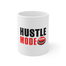 DistinctInk Glossy White Coffee / Tea Mug - Mode On Button