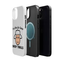 DistinctInk ToughCase for Apple iPhone, Compatible with MagSafe Charging - I'm Here for Some SHEEP Thrills