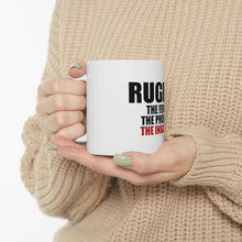 DistinctInk Glossy White Coffee / Tea Mug - Rugby The Few The Proud the Insane
