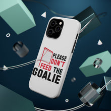 DistinctInk ToughCase for Apple iPhone, Compatible with MagSafe Charging - Please Don't Feed the Goalie