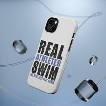 DistinctInk ToughCase for Apple iPhone, Compatible with MagSafe Charging - Real Athletes Swim Rest Play Games