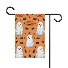 DistinctInk Garden & House Banner / Flag with Ghost Skeleton Cartoon Pumpkin Design for Halloween