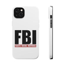 DistinctInk ToughCase for Apple iPhone, Compatible with MagSafe Charging - FBI Fanatic Boxing Individual
