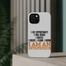 DistinctInk ToughCase for Apple iPhone, Compatible with MagSafe Charging - Entrepreneur Opportunity Risks Hustle