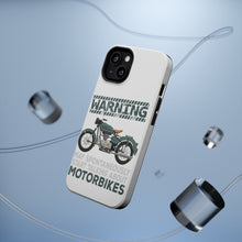 DistinctInk ToughCase for Apple iPhone, Compatible with MagSafe Charging - Spontaneously Talking About Motorcycles