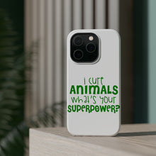 DistinctInk ToughCase for Apple iPhone, Compatible with MagSafe Charging - I Cure Animals What's Your Superpower
