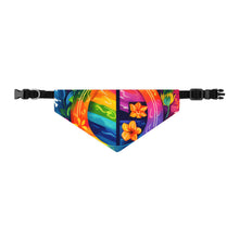 DistinctInk Adjustable Pet Banana Collar with The Road to Fulfillment Design for LGBTQ+ Pride