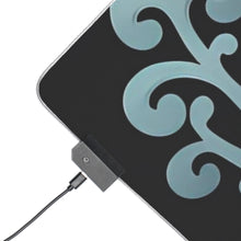 DistinctInk LED Gaming Mouse Pad with Ghastly Skeletal Shadows Design for Halloween
