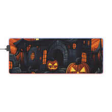 DistinctInk LED Gaming Mouse Pad with Darkness Falls on Halloween Design for Halloween