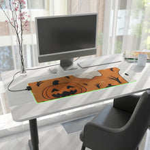 DistinctInk LED Gaming Mouse Pad with Ghost Skeleton Pumpkin Cartoons Design for Halloween