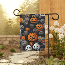 DistinctInk Garden & House Banner Flag with Haunted Harvest Time Design for Halloween