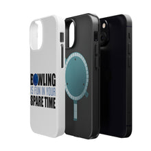 DistinctInk ToughCase for Apple iPhone, Compatible with MagSafe Charging - Bowling is Fun In Your SPARE Time