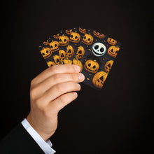 DistinctInk Playing / Poker Cards with Ghastly Skeleton Pumpkins Design for Halloween