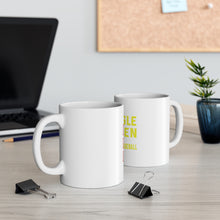 DistinctInk Glossy White Coffee / Tea Mug - Single Taken Busy Playing Baseball