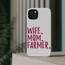 DistinctInk ToughCase for Apple iPhone, Compatible with MagSafe Charging - Wife. Mom. Farmer.