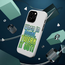 DistinctInk ToughCase for Apple iPhone, Compatible with MagSafe Charging - When in Doubt Twerk it Out