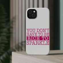DistinctInk ToughCase for Apple iPhone, Compatible with MagSafe Charging - You Don't Have to be Rich to Sparkle
