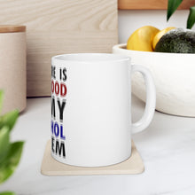 DistinctInk Glossy White Coffee / Tea Mug - Sir There is Blood in My Alcohol System