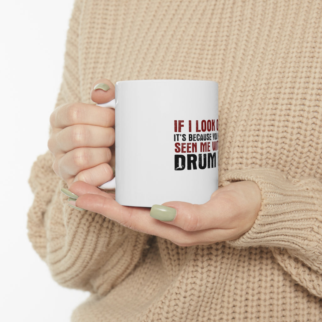 Glossy White Coffee / Tea Mug - If I Look Quiet, You Haven't Seen My Drum Kit, view 10