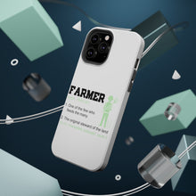 DistinctInk ToughCase for Apple iPhone, Compatible with MagSafe Charging - Farmer Definition - Few Who Feeds Many