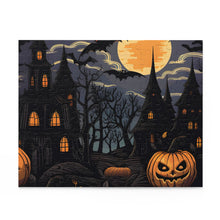 DistinctInk Jigsaw Puzzle with Spooky All Hallows' Eve Design for Halloween