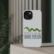 DistinctInk ToughCase for Apple iPhone, Compatible with MagSafe Charging - Definitely a Snake Person