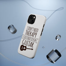 DistinctInk ToughCase for Apple iPhone, Compatible with MagSafe Charging - Don't Need Therapy Need to Play Guitar