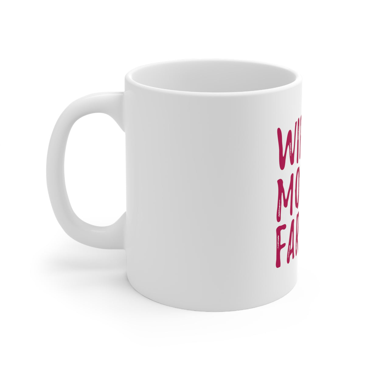 Glossy White Coffee / Tea Mug - Wife. Mom. Farmer., view 2
