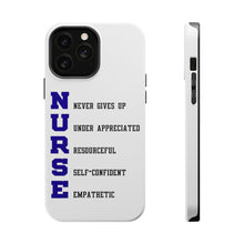 DistinctInk ToughCase for Apple iPhone, Compatible with MagSafe Charging - Nurse Never Gives Up