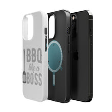 DistinctInk ToughCase for Apple iPhone, Compatible with MagSafe Charging - BBQ Like a Boss Barbecue