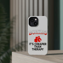 DistinctInk ToughCase for Apple iPhone, Compatible with MagSafe Charging - Boxing It's Cheaper Than Therapy