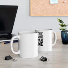 DistinctInk Glossy White Coffee / Tea Mug - I Am The Only Player Who Can Beat Me Tennis