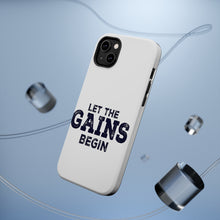 DistinctInk ToughCase for Apple iPhone, Compatible with MagSafe Charging - Let the Gains Begin