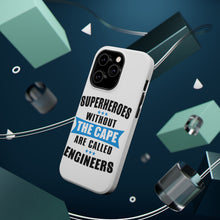 DistinctInk ToughCase for Apple iPhone, Compatible with MagSafe Charging - Superheroes Without Cape are Engineers